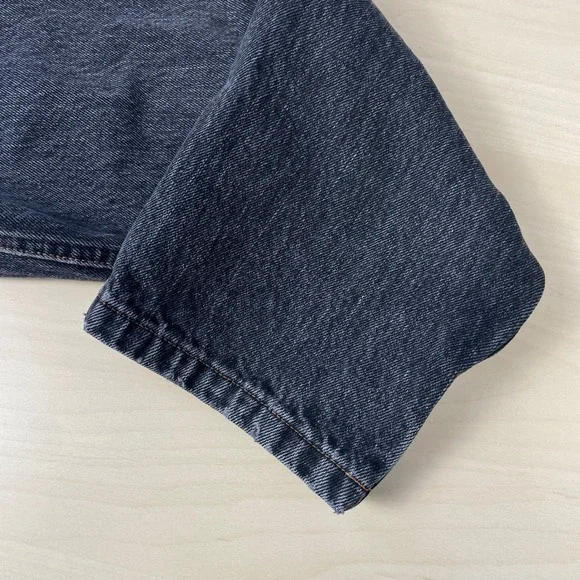 A.P.C. Women Black Martin Straight Vintage Stone-Washed Jeans Gray Size 25